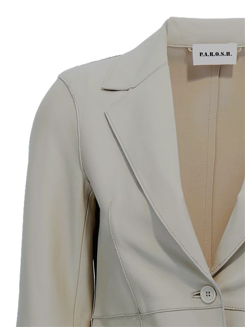 P.A.R.O.S.H. Blazer in pelle P.a.r.o.s.h. | D431605MACIOCK 25038 STUCCO